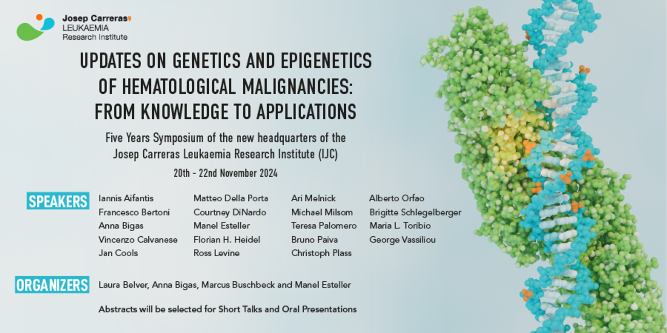 The Josep Carreras Institute will present the latest in haematology research in a new international Symposium